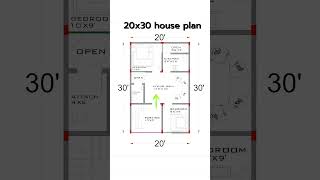 20x30 house plans  20x30 house design architecture homedesign houseplans floorplan shorts [upl. by Lovell]