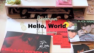 Baekhyun Hello World Album Unboxing signed PHOTOBOOK ver [upl. by Llenyl]