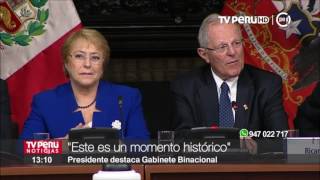 Presidente Kuczynski “Perú y Chile representan el progreso la democracia y el pluralismo” [upl. by Neelhtakyram]