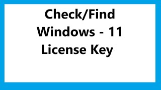 Find windows key  Check windows license key [upl. by Anaylil]