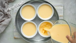 3 Ingredient Keto Custard  Very Easy and Delicious Dessert [upl. by Eibba]