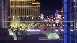 Ballys Las Vegas Resort Room Fountain View Tour [upl. by Reel]