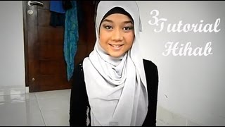 HIJAB Tutorial  3 style 1 Square Scarf [upl. by Godric]