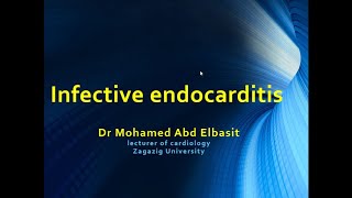 Infective endocarditis for medical students Dr Mohamed Abdelbasit [upl. by Dekow]