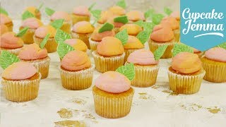 Peaches amp Cream Mini Cupcake Recipe amp Tutorial  Cupcake Jemma [upl. by Enifesoj193]