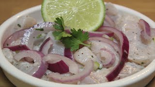 COMO HACER CEVICHE PERUANO RECETA FÁCIL [upl. by Akeihsal]