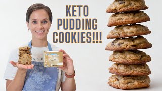 Keto Pudding Cookies Chocolate Chip Style🍪 [upl. by Adekan843]