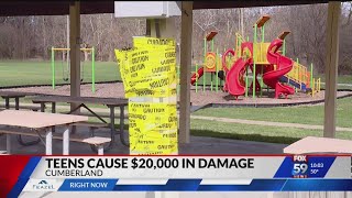 Vandalism spree sees teens do 20000 in damages to a Cumberland park [upl. by Maible]