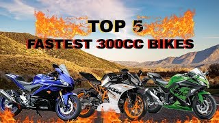 Top 5 Fastest Sport Motorcycles 300CC [upl. by Acirehs]