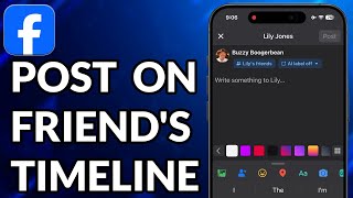 How To Post On Someones Timeline On Facebook [upl. by Jabez]