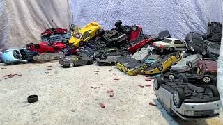 ASMR 1 HOUR of crashing Diecast Model cars [upl. by Matrona326]