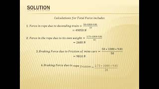 Direct Rope Haulage Numerical [upl. by Brant]