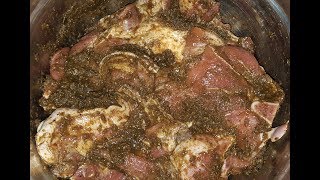 Debbies Jamaican Jerk Pork  part 1  marinating [upl. by Naaman]