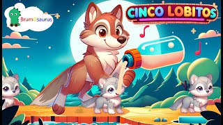 Cinco lobitos  Canción infantil [upl. by Sinnelg]