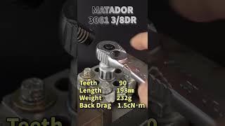 MATADORマタドール 3061 38DR 90ギア Z90 ストラップ穴付ラチェットハンドルの音を聞くだけの動画 【工具紹介】 automobile RatchetSound [upl. by Powel]