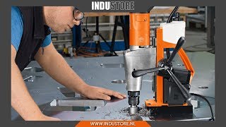 Industore Kernboormachine FEIN KBM 50 Auto  Volautomatische magneetboormachine [upl. by Hamid]