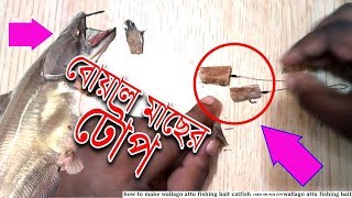 how to make wallago attu fishing bait catfish বোয়াল মাছ ধড়ার টোপ wallago attu fishing bait [upl. by Tail]