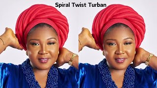 How to make Spiral Twist Turban turbantutorial turban trending [upl. by Annaliese501]