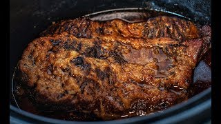 THE EASIEST CROCKPOT BRISKET RECIPE EVER [upl. by Aratihc]