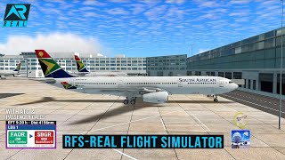 RFS  Real Flight Simulator Johannesburg to São Paulo Full FlightA330SouthAfricanFHDRealRoute [upl. by Namhar728]