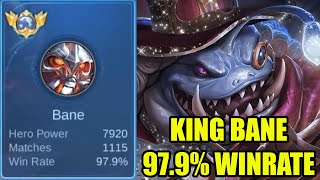 KING BANE HAMPIR 100 WINRATE PEMBANTAI PRO PLAYER DI RANKED NIH  MOBILE LEGENDS [upl. by Aisatsanna]