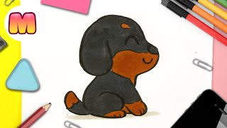 COMO DIBUJAR UN PERRO KAWAII  Dibujos faciles kawaii  Aprende a dibujar animales con Jape [upl. by Seftton]