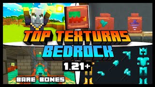 BEDROCK 121 TOP 5 TEXTURAS PARA A NOVA ATUALIZAÇÃO DO MINECRAFT [upl. by Radley]