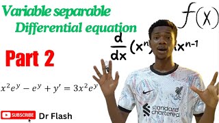 Variable separable differential equationpart 2 calculus maths [upl. by Yelyac472]