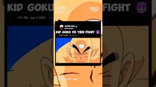 GOKU vs TIEN fight 😱 speed of light vs kid goku 😈 shortvideo shorts anime  viral [upl. by Edithe236]