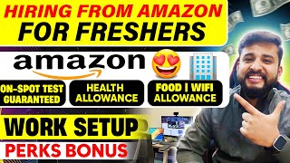 🔴BUMPER HIRING BY AMAZON ANNOUNCED  NONCUSTOMER SUPPORT  DATA JOB FOR FRESHERS🔥 ONSPOT TEST✅ [upl. by Mozelle748]