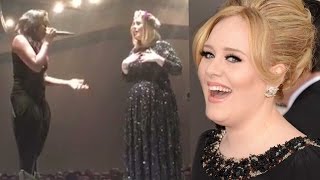 Adele Shocked By Fans Incredible Voice at LA Show  See the Clip [upl. by Oetomit]