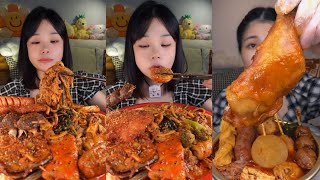 MUKBANG  ASMR  EATING FOOD 155 [upl. by Ynaffit]