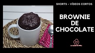 BROWNIE de CHOCOLATE en el MICROONDAS shorts [upl. by Aneek958]