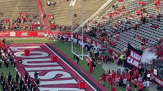 Louisiana Ragin Cajuns football team entrance vs Eastern Michigan 2022 [upl. by Eizzo]