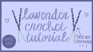 Crochet Lavender Tutorial  Absolute Beginner Friendly  Holly Smith [upl. by Lienet194]