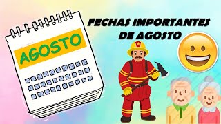 Fechas importantes de AgostoProfe Ángel [upl. by Tinya]