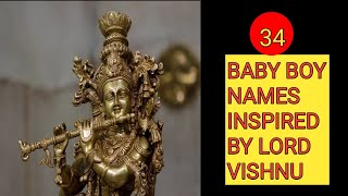 Baby Boy Named Inspired By Lord Vishnu  Hindu Baby Names  Unique Baby boy Names  Baby Names [upl. by Nodnorb]