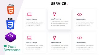 service section with html css Web Design [upl. by Yffub]