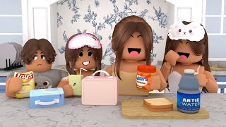 Family BACK TO SCHOOL NIGHT ROUTINE FIGHTING PACKING LUNCHES  Roblox Bloxburg Voice Roleplay [upl. by Rothmuller]