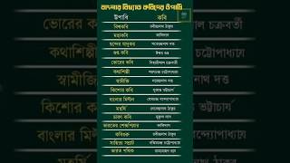 বাংলার বিখ্যাত কবিদের উপাধি  Bengali Poets and its Name  bangla bengali gk shorts trending [upl. by Fionna]