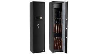 FCH Gun Safe Electronic 5 Gun Rifle Safe Large Firearm Safe Cabinet Quick Access Gun Storage Cabinet [upl. by Mastrianni]