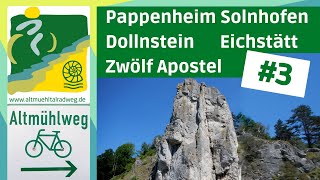 AltmühltalRadweg 3▶ Pappenheim  Solnhofen  Dollnstein  Eichstätt  Radtouren Radreisen [upl. by Ariajay]