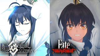 FGO Yamato Takeru Animation Comparison FGO vs Fate Samurai Remnant [upl. by Ymmit]