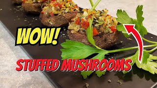 Stuffed Parmesan and Bacon Mushrooms The Ultimate Easy Recipe [upl. by Jami]