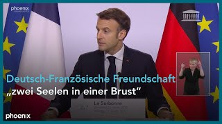 60 Jahre ÉlyséeVertrag Rede von Emmanuel Macron zur deutschfranzösischen Freundschaft [upl. by Rainwater]