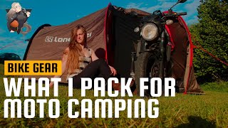 Motorcycle Camping What I pack [upl. by Julianna]