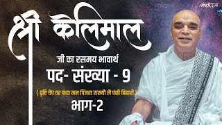 श्री केलिमाल जी का भावार्थ  पद9  दृष्टि चेंप वर फंदा मन पिंजरा राख्यौ लै पंछी बिहारी   भाग2 [upl. by Philip]