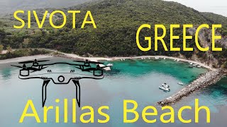 Arillas Beach from above4K Video [upl. by Pahl5]