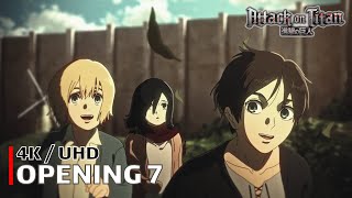 Attack on Titan  Opening 7 【The Rumbling】 4K  UHD Creditless  CC [upl. by Sadonia]