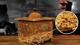 ROTTEN Coffee Grinder I Unrealistic Restoration I 4k Video [upl. by Lokkin]